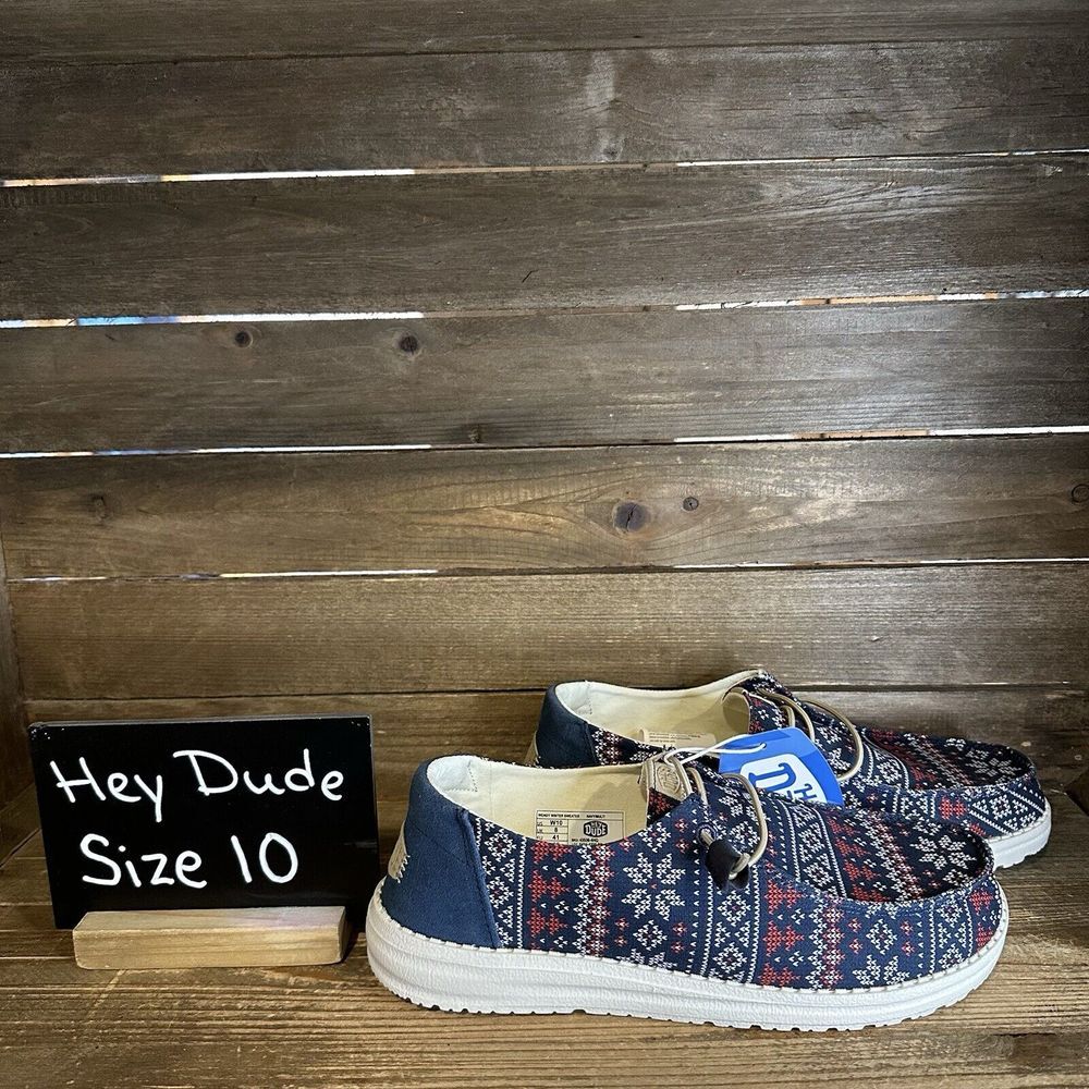 New $65 Womens Hey Dude Wendy Winter Sweater Casual Shoe Size 10‎